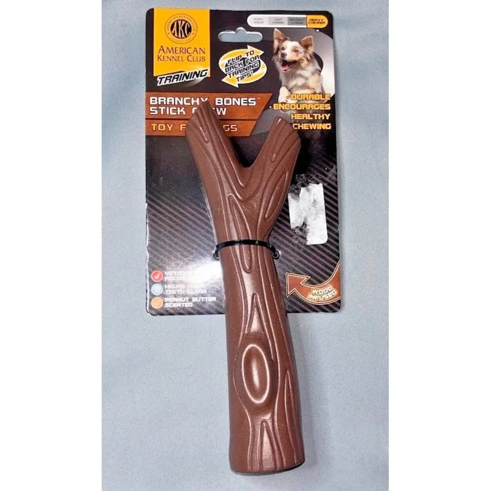 AMERICAN KENNEL CLUB AKC Training Branchy Bones Wood Dog Chew Toy – Heavy Chewer